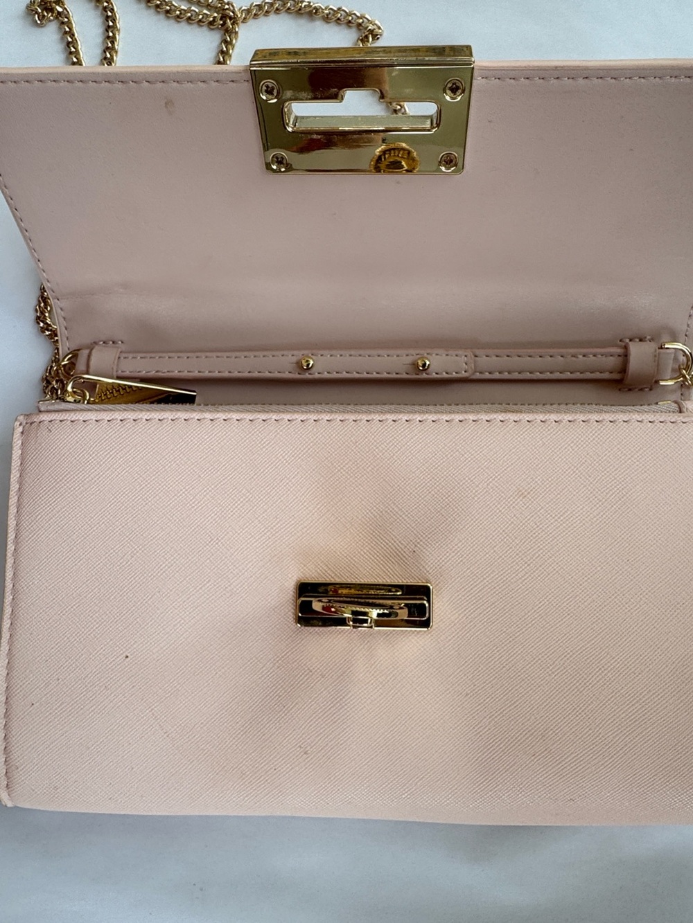 Ted Baker London Parisa Pale Pink Chain Shoulder Crossbody/Clutch - Picture 5 of 10